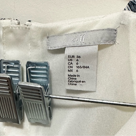 H&M Dresses White Blue Floral Knee Length Wedding Guest Dress From